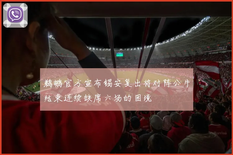 鹈鹕官方宣布锡安复出将对阵公牛结束连续缺席六场的困境